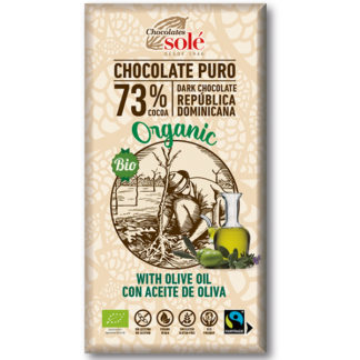 Chocolate negro 73% con aceite de oliva 100g Sole BIO